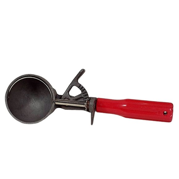Scoop Master Red Ice Cream Scoop Batter Scoop with Plastic Handle Spring Ejector - Picture 1 of 16